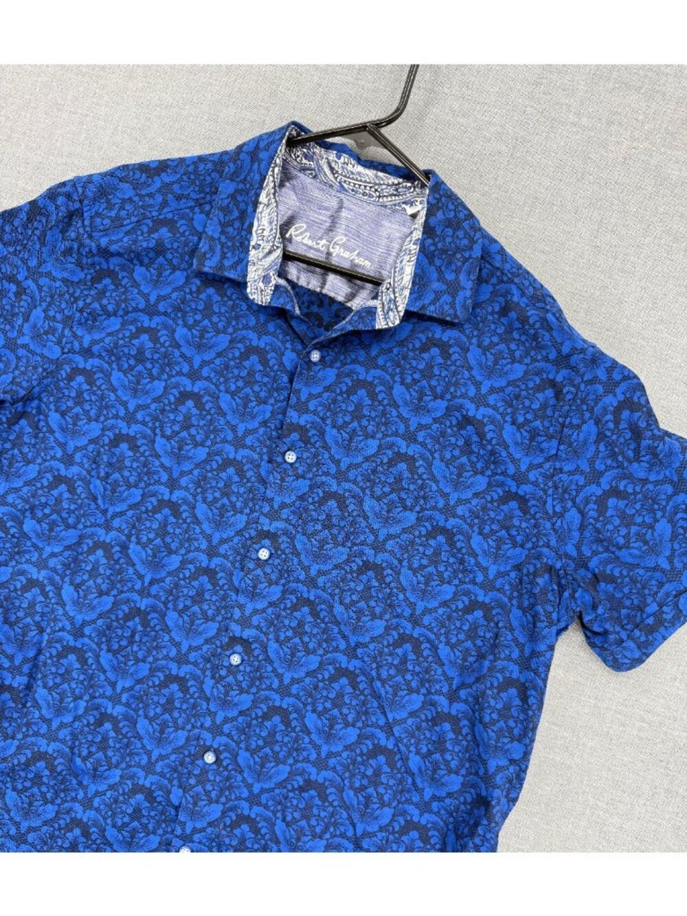 Robert Graham Paisley Print SS Classic Fit Short Sleeve Shirt Mens 3XL Preppy